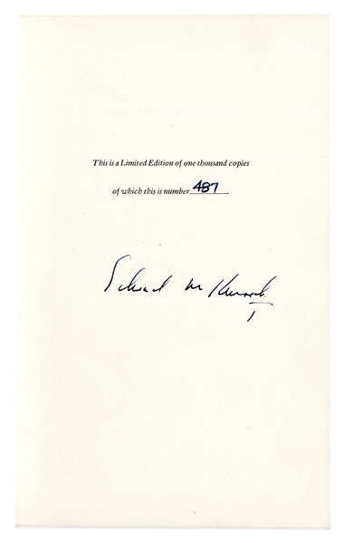 Ted Kennedy Signed Limited Edition Book Honoring His Brother Robert F. Kennedy